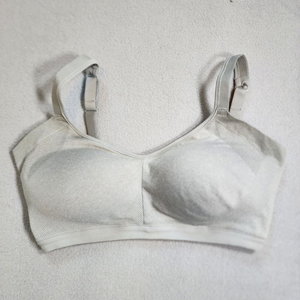 Warner's RM3911A Easy Does It No Bulge Wirefree Contour Gray Grey Heather Bra Lg